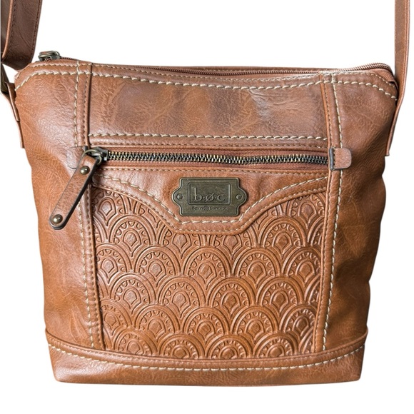 b.o.c. Handbags - B.O.C. Brown Embossed Crossbody Bag